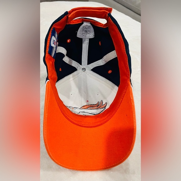 Denver Broncos NFL Reebok Baseball Cap Hat Adult Strapback Blue Orange White - Picture 5 of 8